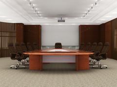 Большой шпонированный стол для заседаний