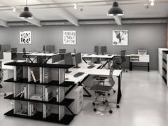 Офисная мебель для персонала в стиле Лофт на стальном каркасе эконом цены