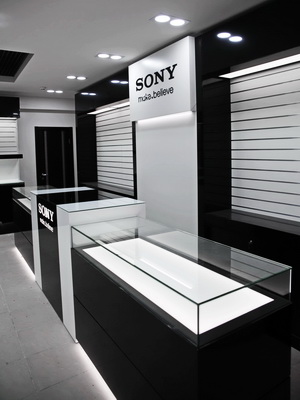 Оборудование фирменного магазина «Sony»