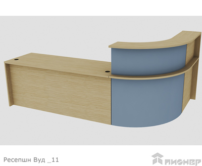 Недоройгой ресепшн из ЛДСП  на металлокаркасе