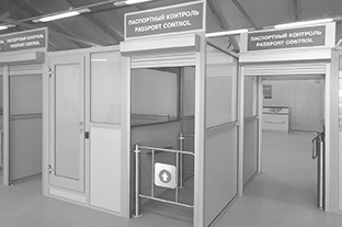 Кабины с каркасом из алюминиевого профиля