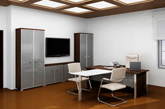 Мебель для кабинета руководителя, солидный офисный шкаф в наличии в Москве со скидкой