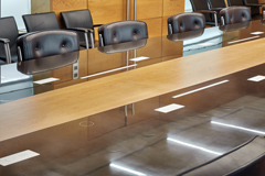 Большой стол из искусственного камня для переговоров в конференц зал, дизайн и изготовление